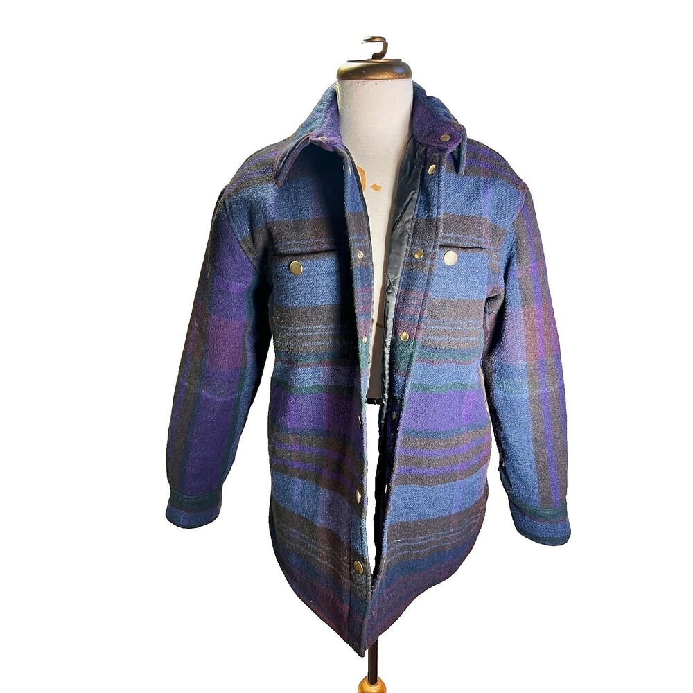 House of Harlow Coat Size XS Women's Plaid Fringe Detail Indie Sleaze Dark Coat